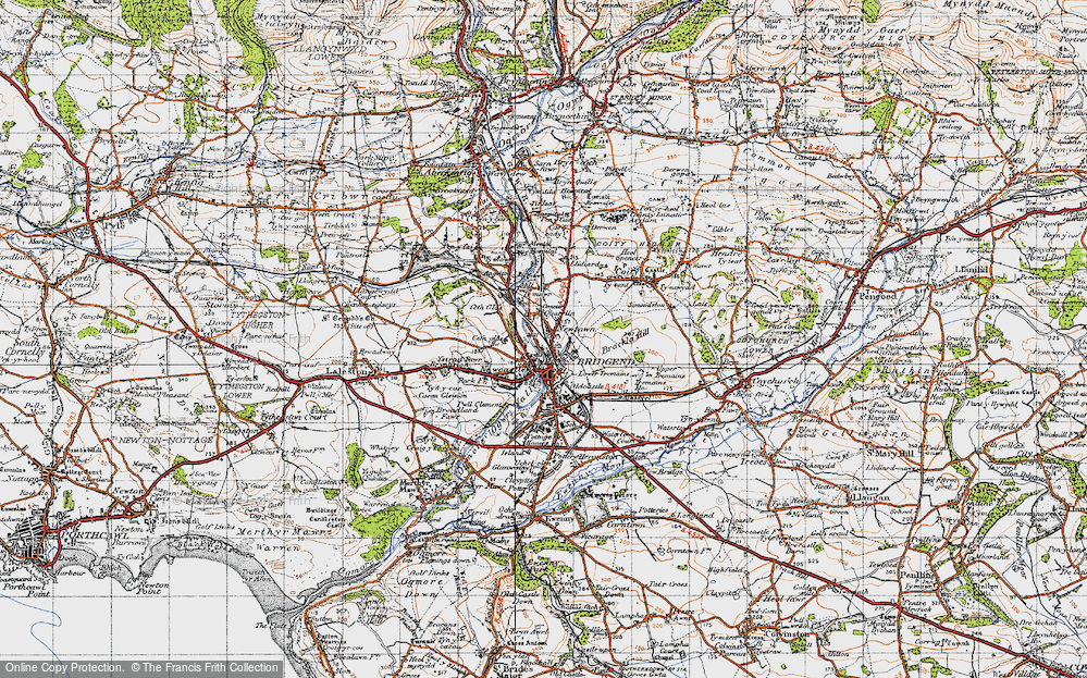 Old Map of Bridgend, 1947 in 1947
