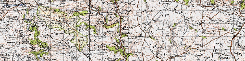 Old map of Bridgetown in 1946