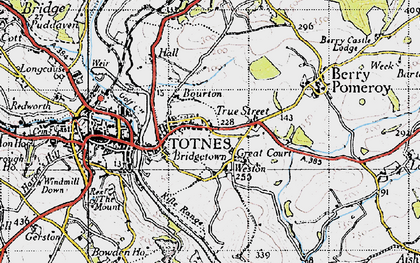 Old map of Bourton in 1946