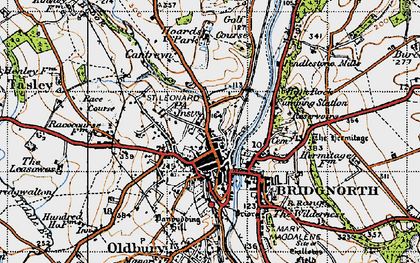 Old map of Bridgnorth in 1946