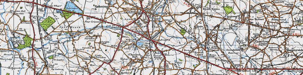 Old map of Bridgtown in 1946
