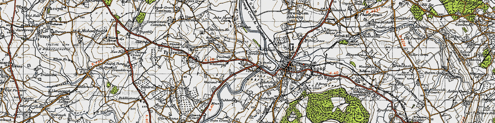 Old map of Wyelea in 1947