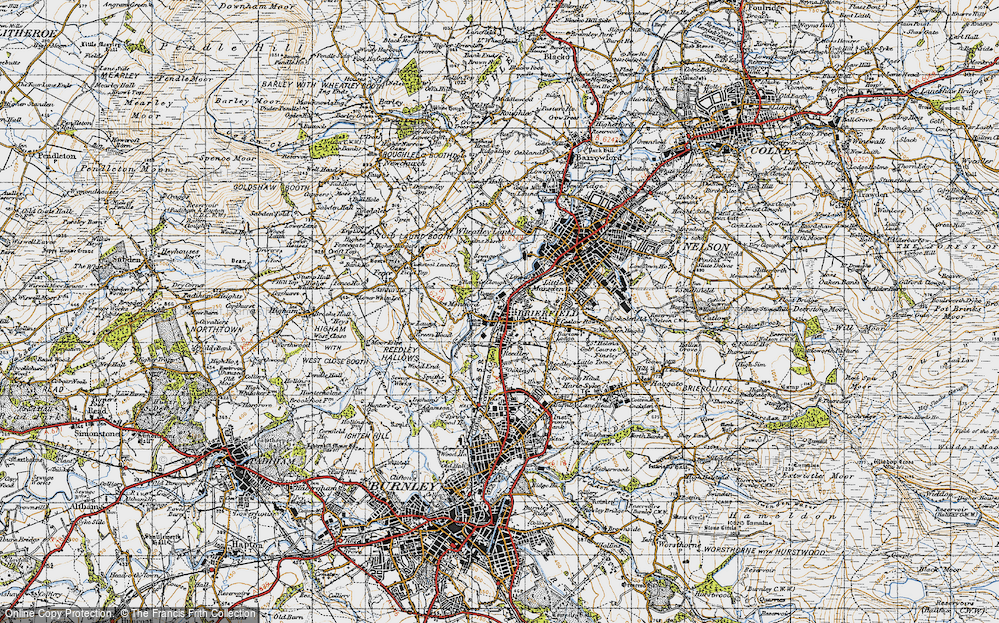 Old Map of Brierfield, 1947 in 1947