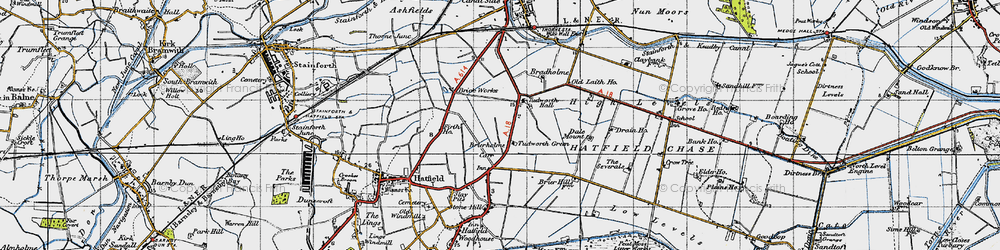 Old map of Brierholme Carr in 1947