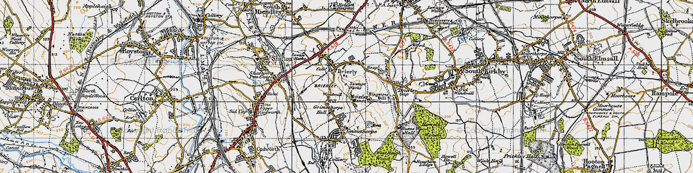 Old map of Brierley Manor in 1947