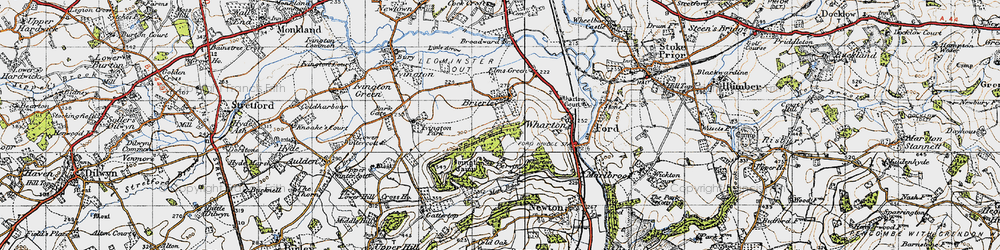 Old map of Brierley in 1947