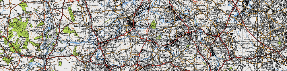 Old map of Brierley Hill in 1946