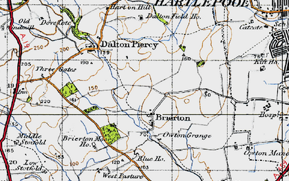 Old map of Claxton Grange in 1947
