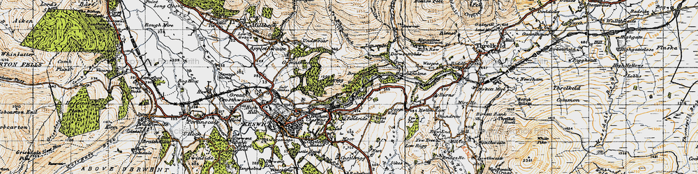 Old map of Briery in 1947