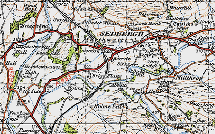 Old map of Abbot Holme in 1947
