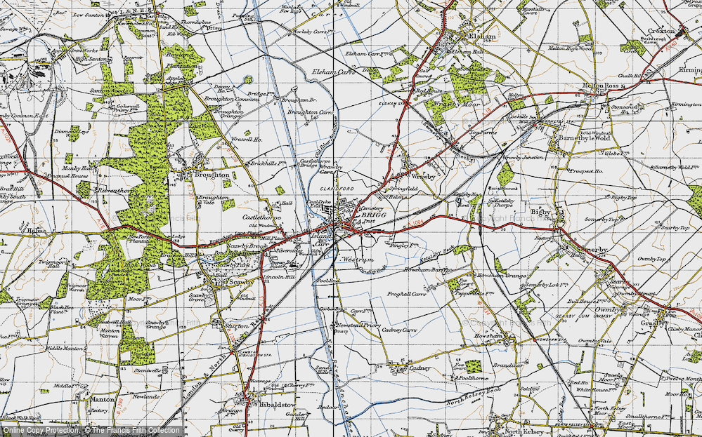 Old Map of Brigg, 1947 in 1947