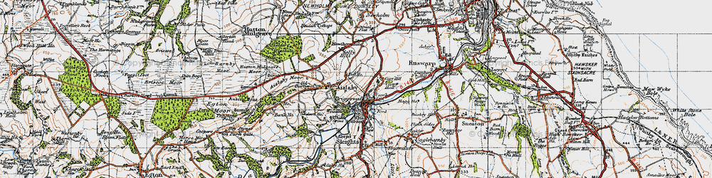 Old map of Briggswath in 1947