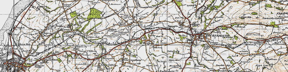 Old map of Brigham in 1947