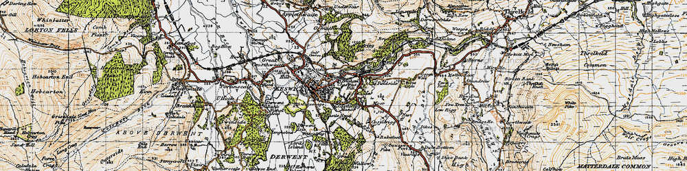 Old map of Latrigg in 1947