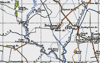 Old map of Brigham in 1947