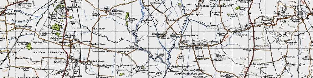 Old map of Brigham in 1947