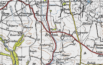 Old map of Besowsa in 1946