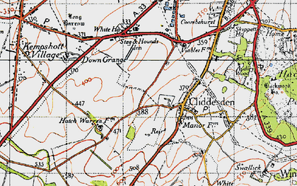 Old map of Brighton Hill in 1945