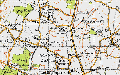 Old map of Brightwalton Holt in 1947
