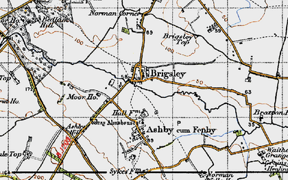 Old map of Brigsley in 1946