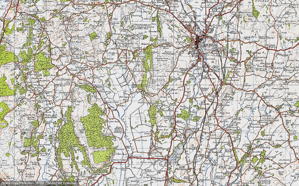 Old Map of Historic Map covering Barrowfield in 1947