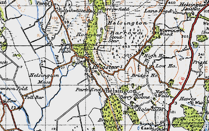 Old map of Brigsteer in 1947