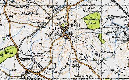 Old map of Brill in 1946