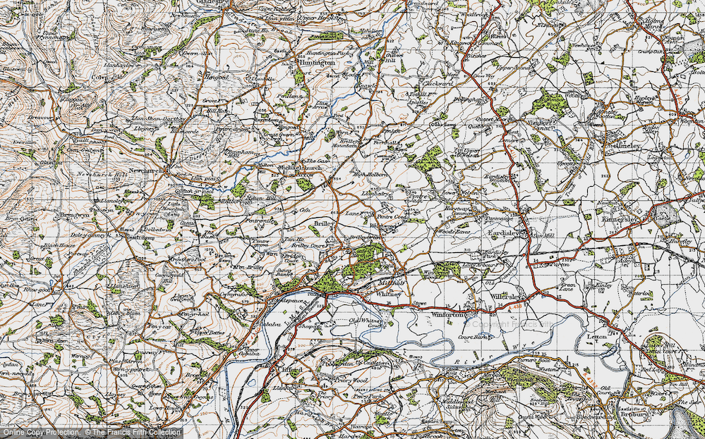 Old Map of Brilley, 1947 in 1947