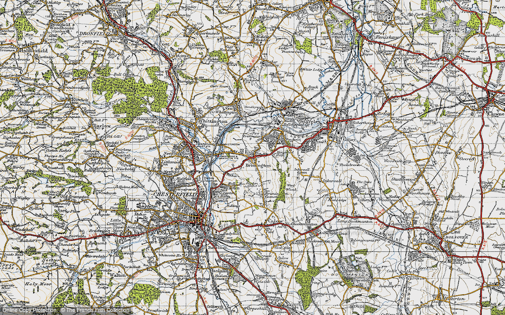 Old Map of Brimington, 1947 in 1947