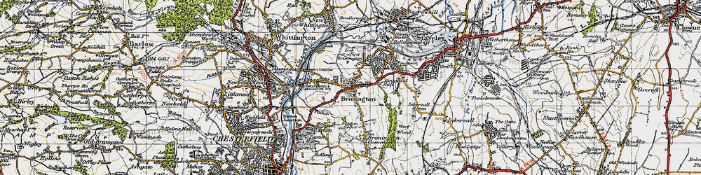 Old map of Brimington in 1947