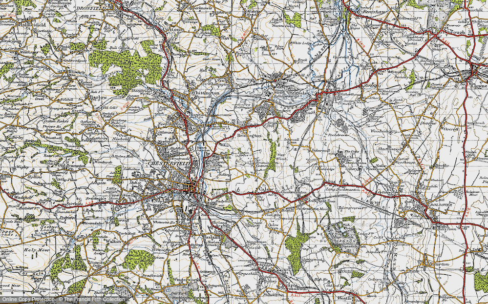 Old Map of Brimington Common, 1947 in 1947