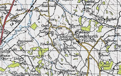 Old map of Brimley in 1945