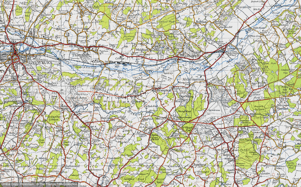 Old Map of Brimpton, 1945 in 1945