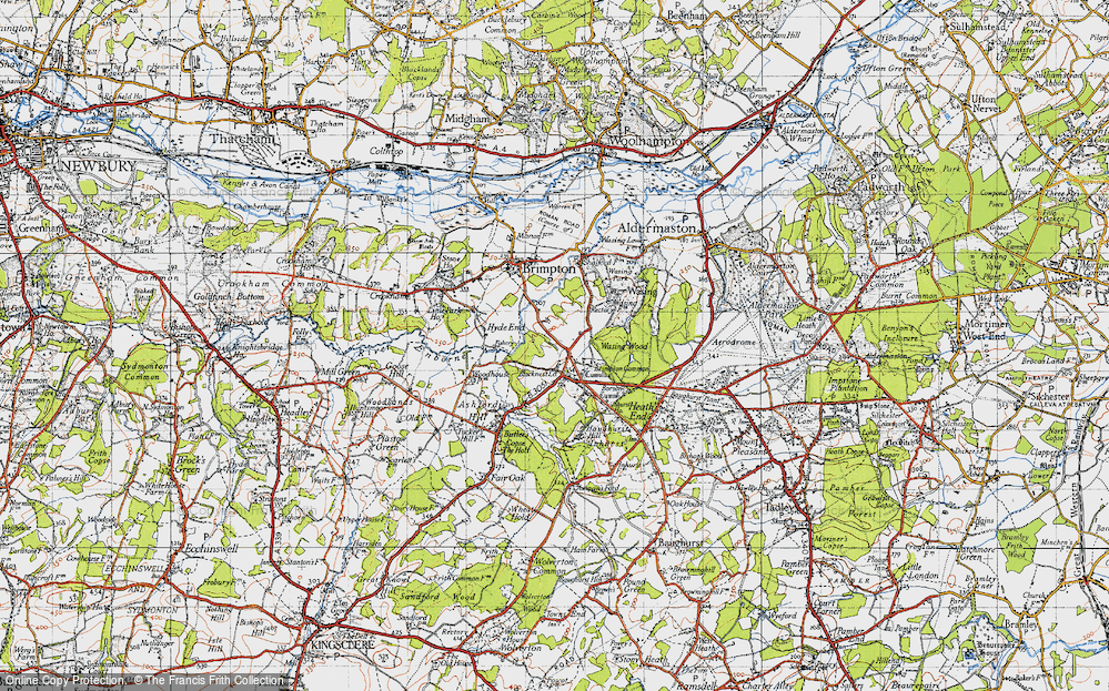 Old Map of Brimpton Common, 1945 in 1945