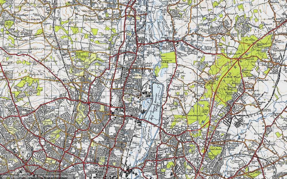 Old Map of Brimsdown, 1946 in 1946
