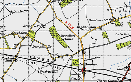 Old map of Brindleys Plantn in 1947