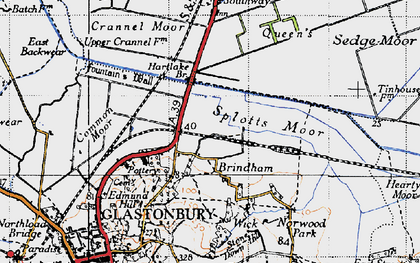 Old map of Brindham in 1946