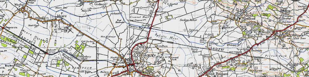 Old map of Brindham in 1946