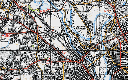 Old map of Brindle Heath in 1947