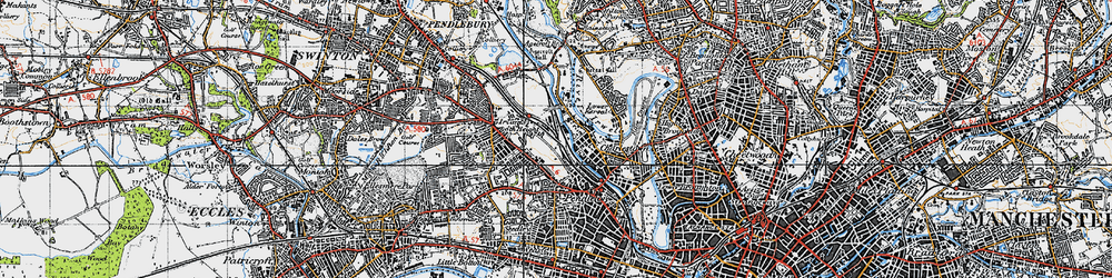 Old map of Brindle Heath in 1947