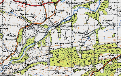 Old map of Bringewood Forge in 1947
