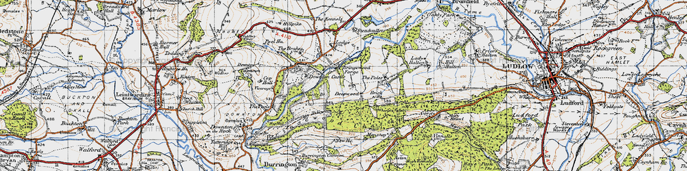 Old map of Bringewood in 1947