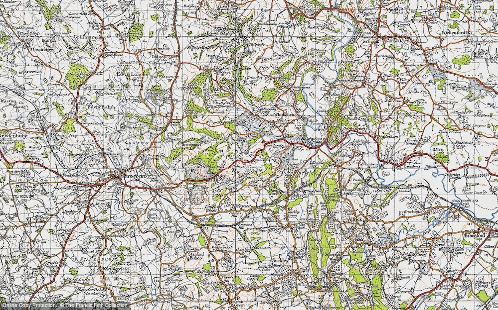 Old Map of Bringsty Common, 1947 in 1947