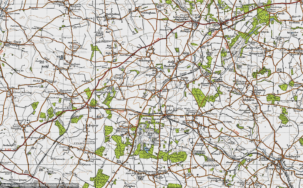 Old Map of Briningham, 1946 in 1946