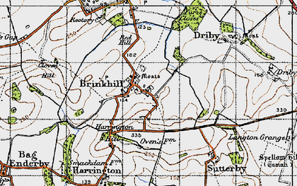 Old map of Brinkhill in 1946