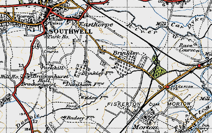 Old map of Brinkley in 1946