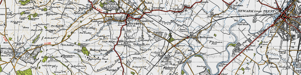 Old map of Brinkley in 1946