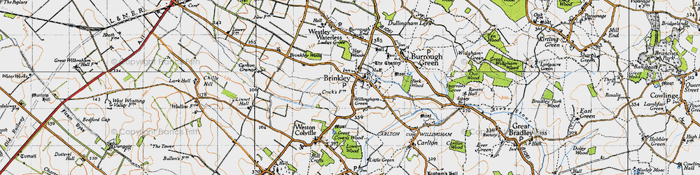 Old map of Brinkley in 1946