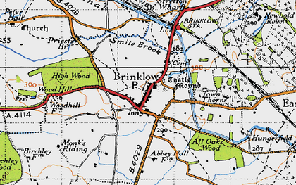 Old map of Brinklow in 1946