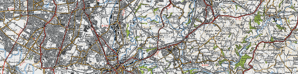 Old map of Brinnington in 1947